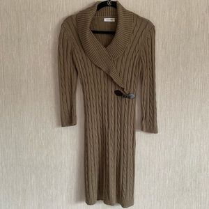 Calvin Klein Brown Sweater Dress Size Small